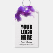 ビジネスパープルオーキッドフローラ ギフトタグ (正面)