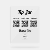 ビジネスヒントJAR QRコードロゴ アクリルサイン (正面)