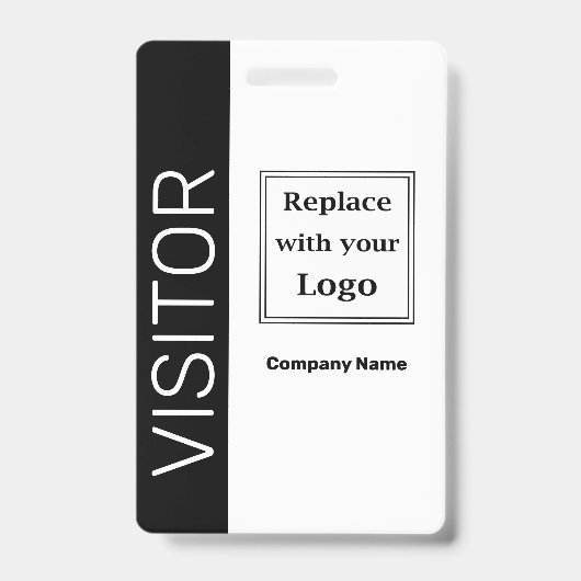 ビジネスビジターロゴバッジテンプレート バッジ (正面)