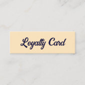 ビジネスビスクとダークブルーのスクリプト割引 ロイヤリティカード (正面)