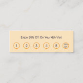 ビジネスビスクとダークブルーのスクリプト割引 ロイヤリティカード (裏面)