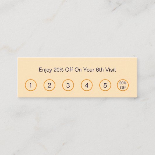 ビジネスビスクとダークブルーのスクリプト割引 ロイヤリティカード (裏面)