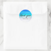 ビジネスビーチサンキューカスタムブルー ラウンドシール (バッグ)