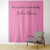 ビジネスピンクブラック美しいサロンセルフィーステーション タペストリー (インサイチュ)