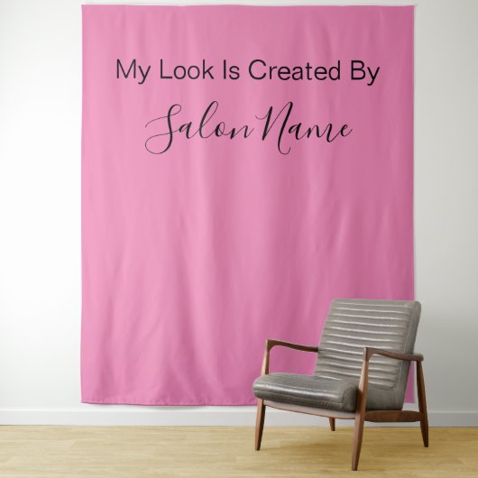 ビジネスピンクブラック美しいサロンセルフィーステーション タペストリー (インサイチュ)