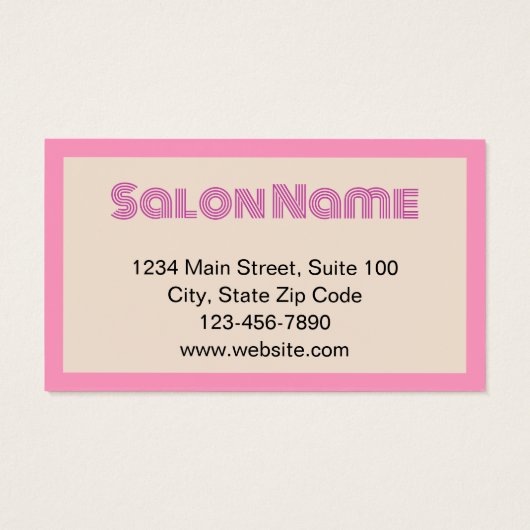 ビジネスピンクベージュ美しいサロンギフト証明書 (裏面)