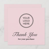 ビジネスピンクロゴサンキューカード サンキューカード (正面/裏面)