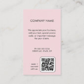 ビジネスピンクロゴサンキューカード 名刺 (裏面)