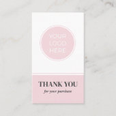 ビジネスピンクロゴサンキューカード 名刺 (正面)