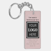 ビジネスピンク赤面用の便利なプロモーションQRコード キーホルダー (正面左)