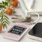 ビジネスピンク赤面用の便利なプロモーションQRコード キーホルダー (正面右)