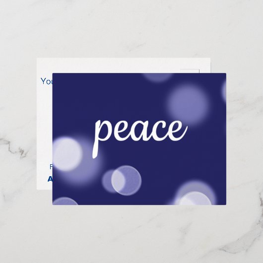 ビジネスピースブルー 箔シーズンポストカード (正面/裏面)