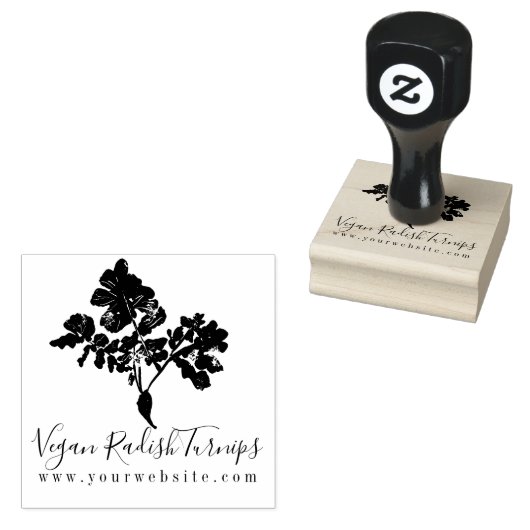ビジネスファームビーガンガーデンダイコンカブ ラバースタンプ (押印)