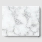 ビジネスフェイクホワイトマーブル会社名テンプレート ゲストブック (裏面)