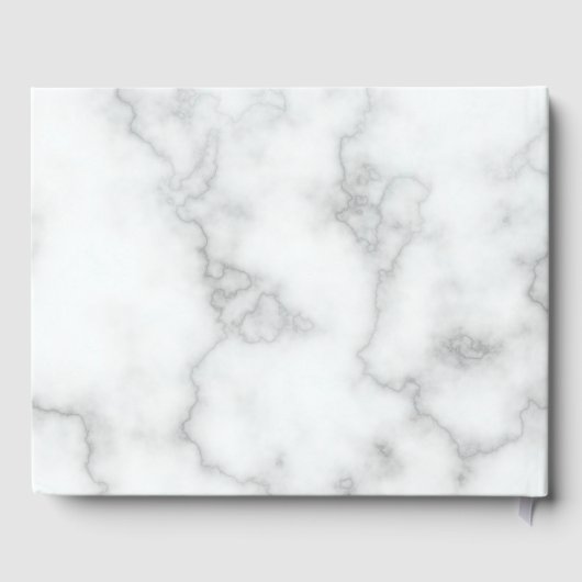 ビジネスフェイクホワイトマーブル会社名テンプレート ゲストブック (裏面)