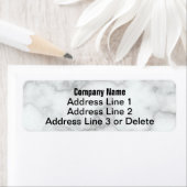 ビジネスフェイクホワイトマーブル差出人住所テンプレート ラベル (インサイチュ)