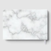 ビジネスフェイクロゴ白大理石と金ゴールド文字 ゲストブック (裏面)