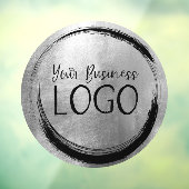 ビジネスフェイクロゴ銀箔サークル ウィンドウサイン (シート3)