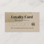 ビジネスフェイク金ゴールドブラシロイヤリティカード ロイヤリティカード (正面)