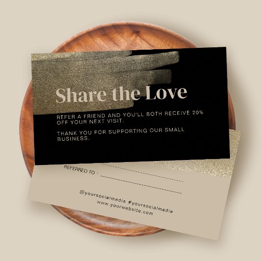 ビジネスフェイク金ゴールドブラシ紹介カード 紹介カード