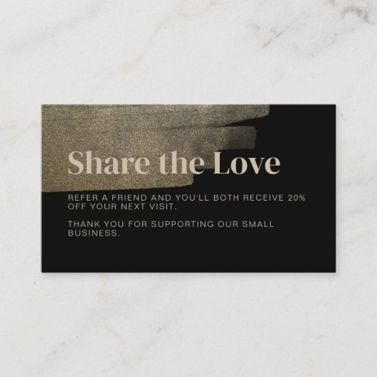 ビジネスフェイク金ゴールドブラシ紹介カード 紹介カード (正面)