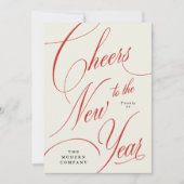 ビジネスフェスティバルレッド応援ニューイヤーホリデーカード シーズンカード (正面)