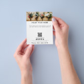 ビジネスフォトバナーQRコードソーシャルメディア チラシ (手)