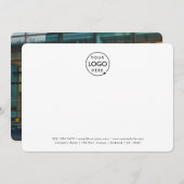 ビジネスフォトプロフェッショナルロゴホワイトミニマリスト ノートカード (正面/裏面)