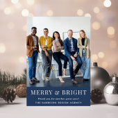 ビジネスフォトロゴQRコードクリスマ企業のス シーズンカード