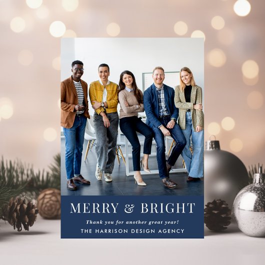 ビジネスフォトロゴQRコードクリスマ企業のス シーズンカード