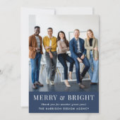 ビジネスフォトロゴQRコードクリスマ企業のス シーズンカード (正面)