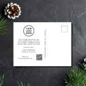 ビジネスフォトロゴQRコードクリスマ企業のス シーズンポストカード