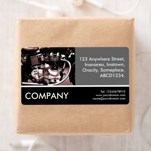 ビジネスフォト – Motorcycle Engine ラベル (インサイチュ)