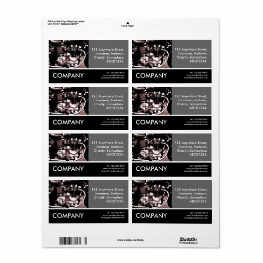 ビジネスフォト – Motorcycle Engine ラベル (フルシート)