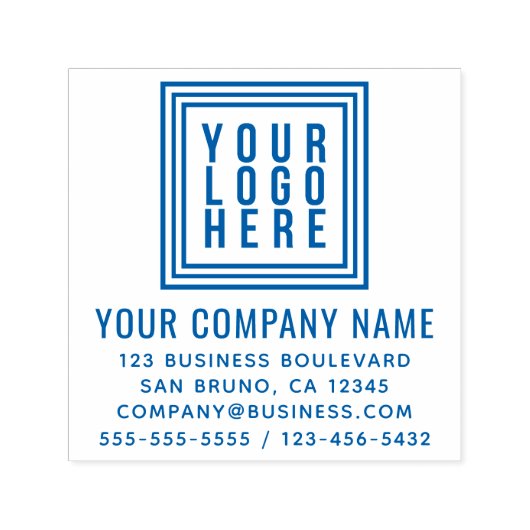 ビジネスフォーマルまたは会社のロゴ差出人住所 セルフインキングスタンプ (デザイン)