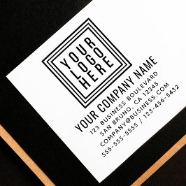 ビジネスフォーマルまたは会社のロゴ差出人住所 セルフインキングスタンプ