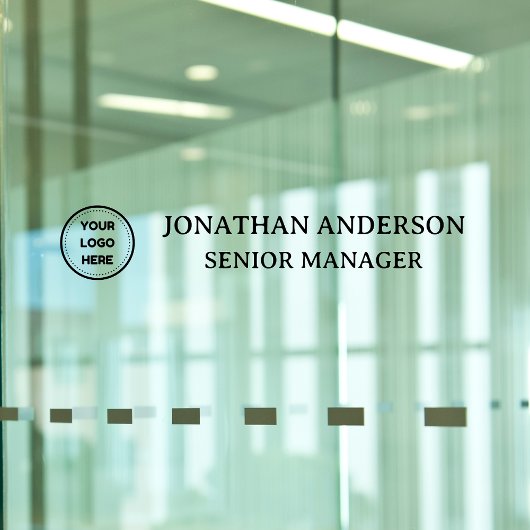 ビジネスフォーマルロゴ名オフィス名プレートドア ウィンドウサイン