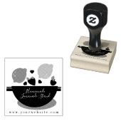 ビジネスフルーツスムージーレモンレモネードスタンド ラバースタンプ (押印)