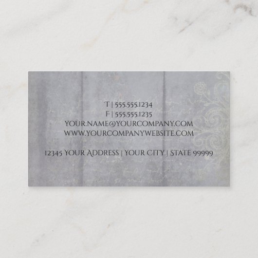 ビジネスフロリストエレガント素朴フローラピンク 名刺 (裏面)