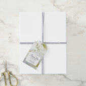 ビジネスフローラルホワイトブーケありがとう ギフトタグ (より糸付き)