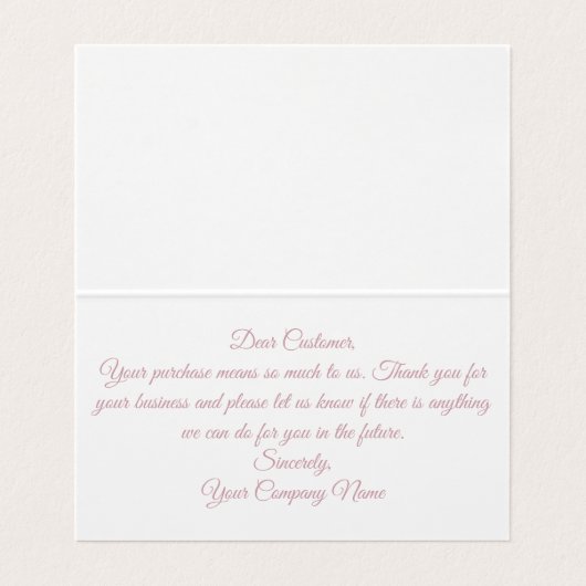 ビジネスブティックありがとうございましたフローラ 名刺 (内部フラット)