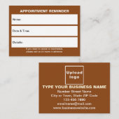 ビジネスブラウンアポイントメントカード 予約カード (正面/裏面)
