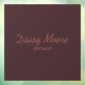 ビジネスブラウンシンプル名前をカスタムする ウィンドウサイン (シート3)