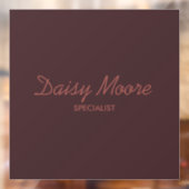 ビジネスブラウンシンプル名前をカスタムする ウィンドウサイン (シート2)