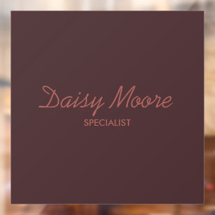 ビジネスブラウンシンプル名前をカスタムする ウィンドウサイン