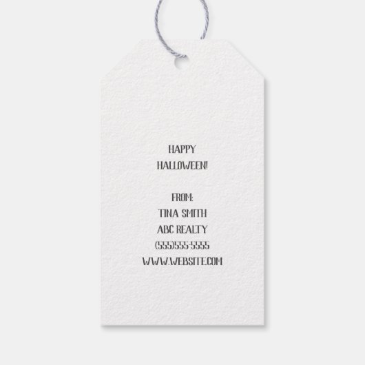 ビジネスブラックキャットハッピーハローウィンバイポップ・アートのザ ギフトタグ (裏面)