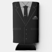 ビジネスブラックスーツボスクーラーボックスお名前 スリム缶クーラー (裏面)