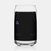 ビジネスブラックスーツ&タイ名前をカスタムする文字 おもしろい ガラス缶 (右)