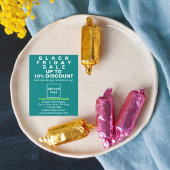 ビジネスブラックフライデーセールティール(緑がかった色)グリーンフライヤー チラシ