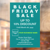 ビジネスブラックフライデーセールティール（緑がかった色）グリーン ウィンドウサイン (シート2)